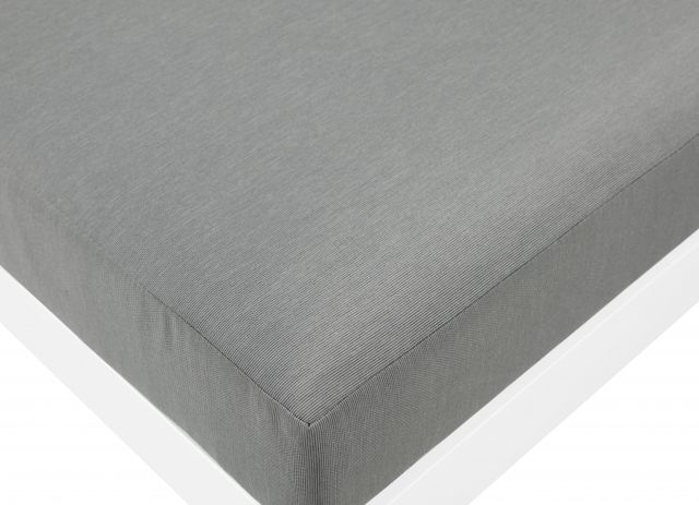Meridian Furniture Nizuc Grey Waterproof Fabric Outdoor Patio Aluminum Armless Chair-3
