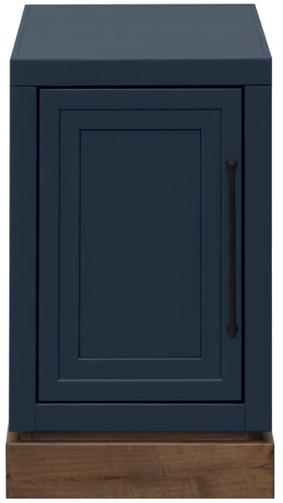 Legends Home Nora Blue Denim Chairside Table with Whiskey Base-0