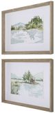Uttermost® Serene 2-Piece Lake Framed Prints Set-3