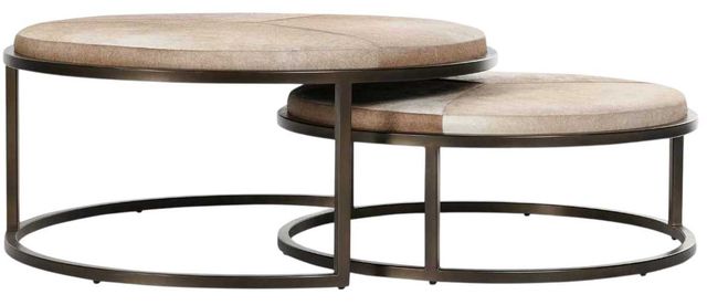 Classic Home Hayword 2-Piece Blonde Nesting Coffee Table Set-3