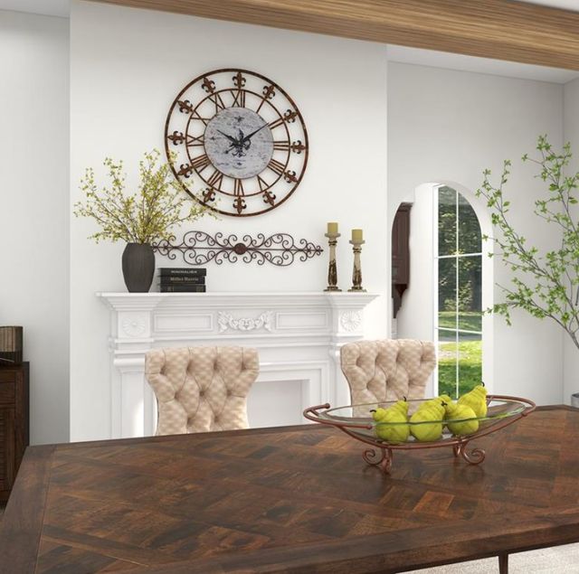 Deco Marche Brown Scroll Long Slim Wall Decor-3