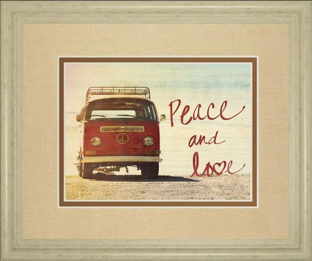 Classy Art Peace And Love by Gail Peck Wall Art-0