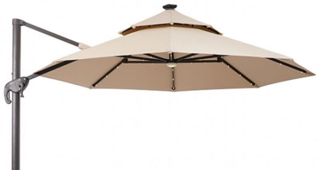 Furniture of America® Nuti Beige Aluminum/Fabric Outdoor Patio Umbrella-1