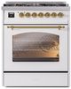 Ilve® Nostalgie II Series 30" White Pro Style Dual Fuel Range-3