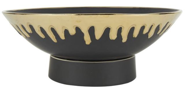 Deco Marche Cosmopolitan Black Ceramic Decorative Bowl-2