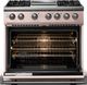 Viking® 5 Series 36" Blush Pro Style Dual Fuel (NG) Range with Polished Chrome Trim-1