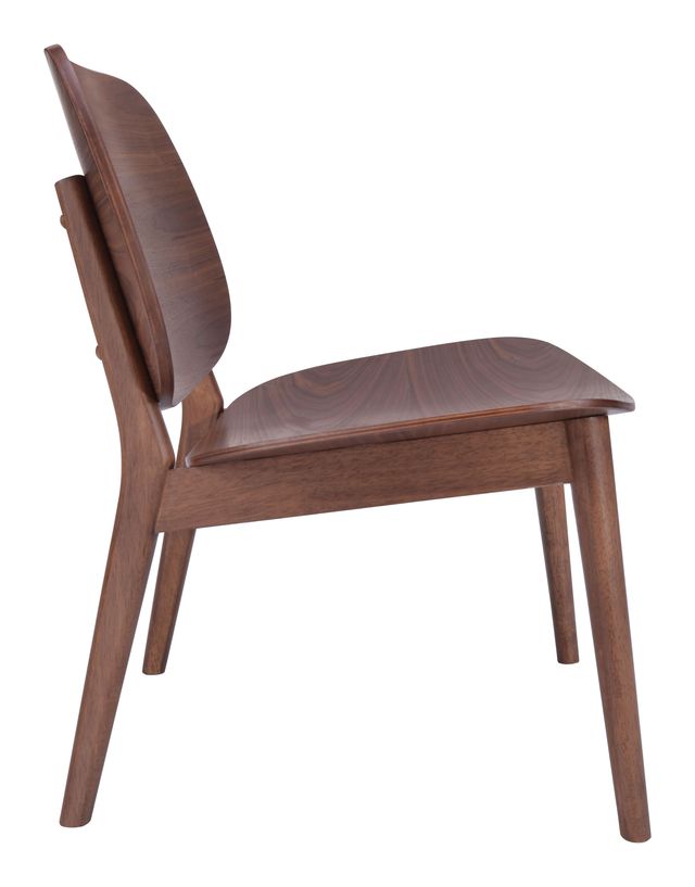 Zuo® Modern Priest Walnut Lounge Chair-2