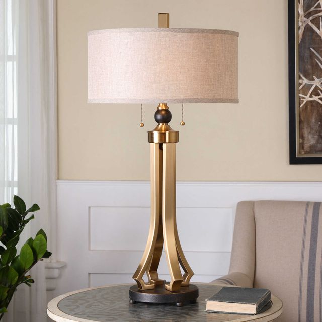 Uttermost® Selvino Brushed Brass Table Lamp-1