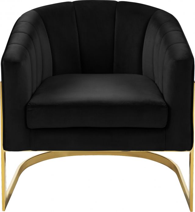 Meridian Furniture Carter Black Velvet Chair-1