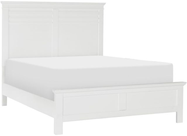 Mazin Furniture Blaire Farm White King Panel Bed-0