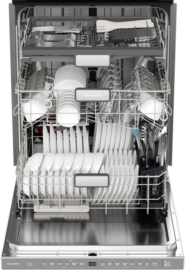 Sharp® 24" Stainless Steel Built In Dishwasher-12