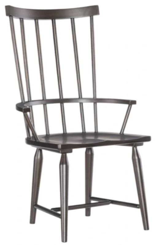 Legacy Classic Fenmore Gunmetal Spindle Dining Arm Chair-0