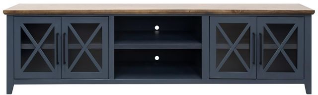 Legends Home Ithaca Blue Denim/Bourbon 96" TV Console-0