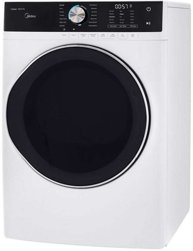 Midea® 8.0 Cu. Ft. White Front Load Electric Dryer-1