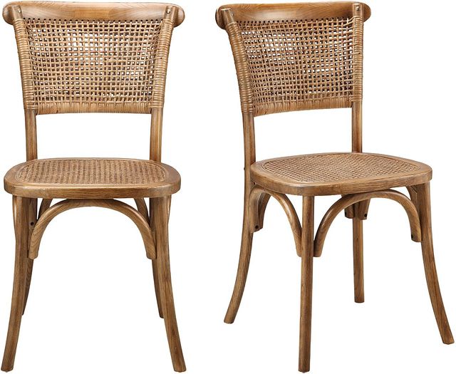 Moe's Home Collection Churchill 2-Piece Light Brown Dining Side Chair Set-3