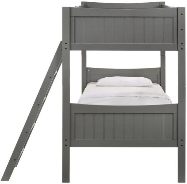 Elements International Sami Gray Twin/Twin Bunk Bed-2