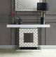 ACME Furniture Nasa Mirrored Console Table with Mother of Pearl Accents-1