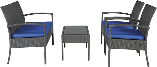Signature Design by Ashley® Alina 4-Piece Gray Outdoor Seating Set-0