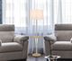 Cal® Lighting & Accessories Lockport Chrome/Wood Floor Lamp-3