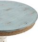Crestview Collection Sea Isle Blue Accent Table with Distressed White Base with Brown Accents-2
