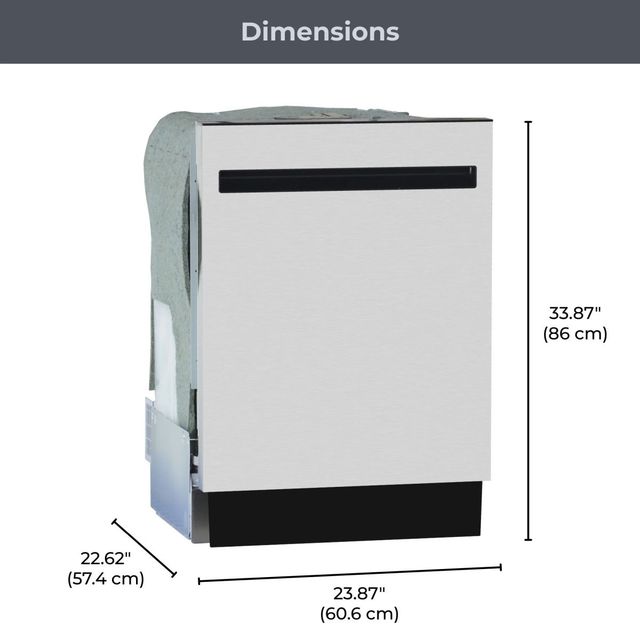 Kenmore 24'' Stainless Steel Top Control Built-In Dishwasher with EasyReach Lift Bottom Rack-1