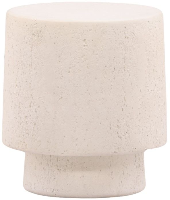Dovetail Furniture Millstone Ivory Concrete Outdoor Side Table-0