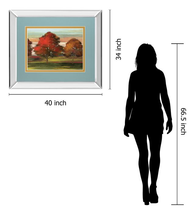 Classy Living Alison Pearce Tress In Motion Mirror Framed Wall Art-1