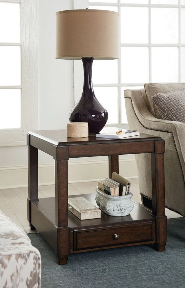 Hammary® Halsey Coffee Brown Rectangular End Table-1