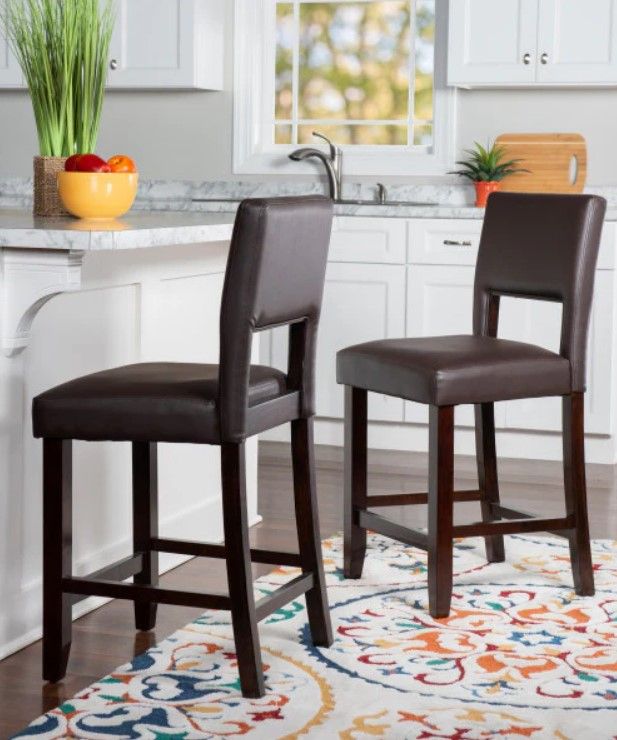 Linon Vega Espresso Counter Stool-1
