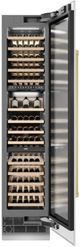 ZLINE Autograph Edition 18" 9.0 Cu. Ft. Triple Zone 68 Bottle Right Hinge Column Wine Cooler in White Matte with Champagne Bronze Accents-4