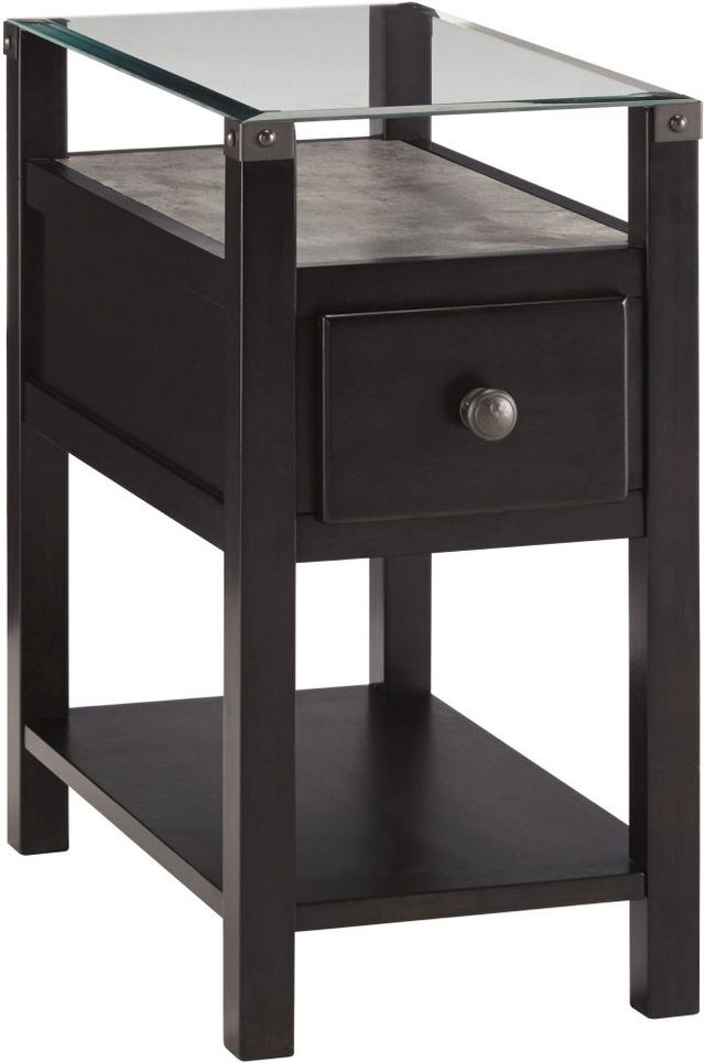 Signature Design by Ashley® Diamenton Almost Black Chairside End Table-0