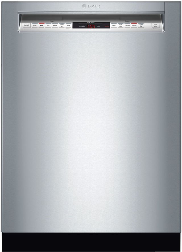 Bosch® 800 Series 24" Stainless Steel Front Control Built In Dishwasher-0