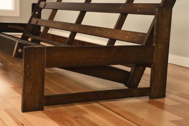 Kodiak Furniture Aspen Twill Black/Reclaim Mocha Full Futon with Mattress-2