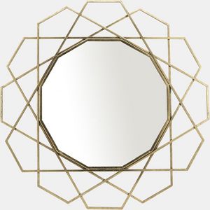 Geometric 35" Metal Mirror