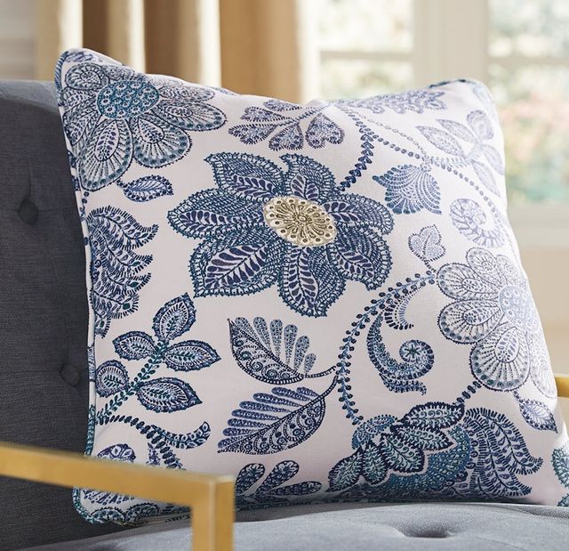 Signature Design by Ashley® Miriam 4-Piece Blue/Cream Pillows-1