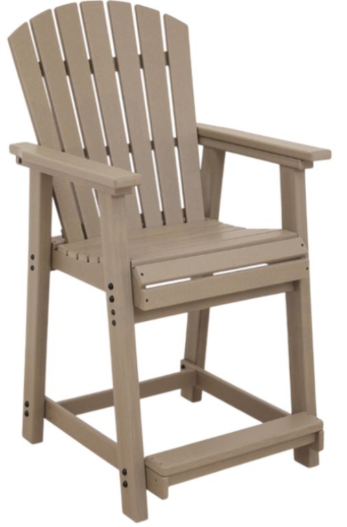 Signature Design by Ashley® Seacliff Beach Medium Brown Plastic Outdoor Bar Stool-0