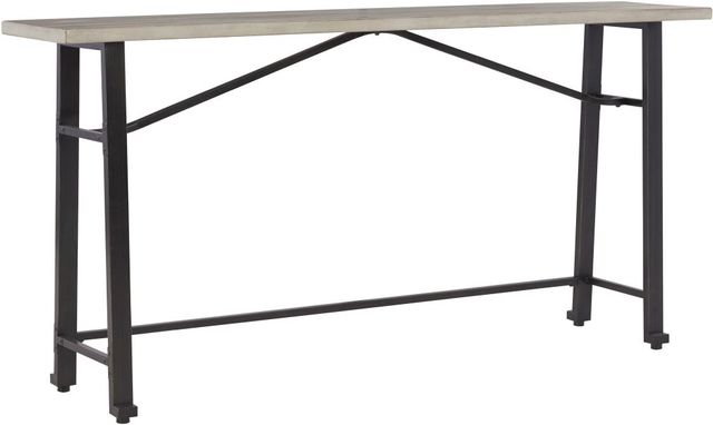 Signature Design by Ashley® Karisslyn Whitewash Long Counter Table with Black Trestle Base -0
