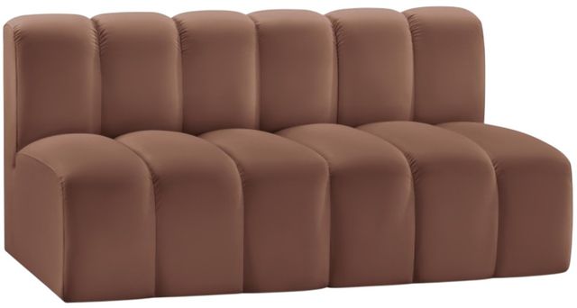 Meridian Furniture Arc 2-Piece Cognac Leather Sectional-0