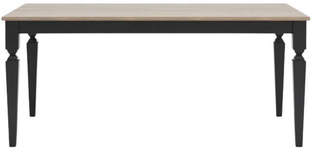 Signature Design by Ashley® Brenkerton Grayish Brown Rectangular Dining Table with Black Base-1