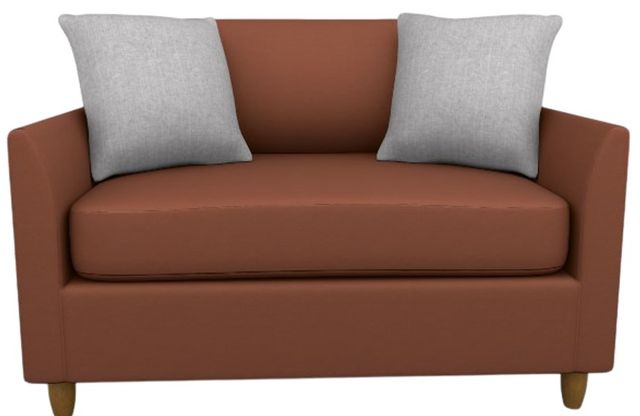 Best® Home Furnishings Customizable Bayment Leather Memory Twin Sleeper Chair with Honey Birch Legs-1