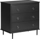 Moe's Home Collection Reagan Black 3-Drawer Nightstand-0
