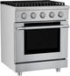 Hauslane HausPro Range 30" Stainless Steel Pro Style Gas Range with Stainless Steel Knobs-3