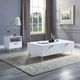 ACME Furniture Gaines White End Table with Gold Base-1