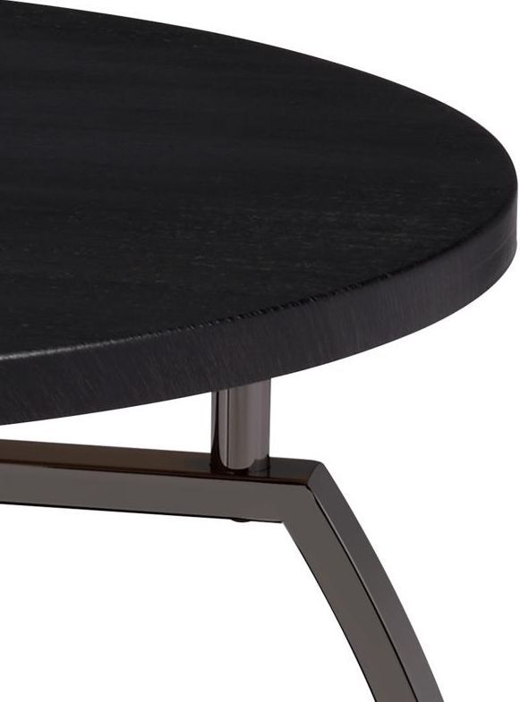 Coaster® Dacre Dark Charcoal End Table with Black Nickel Base-1
