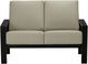Telescope Casual Customizable Larssen Aluminum/Fabric Outdoor Loveseat-1
