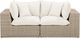 TOV Furniture Cali Cream/Natural Fabric/Wicker Outdoor Modular Loveseat-3
