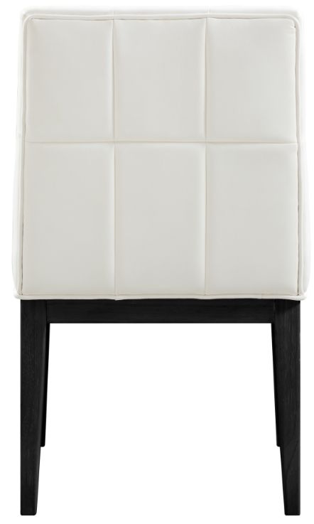 Meridian Furniture Adrian Cream/Black Leather Upholstered Dining Side Chair-2