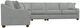 La-Z-Boy® Charlie Silver Sectional with Custom Layout Options-2