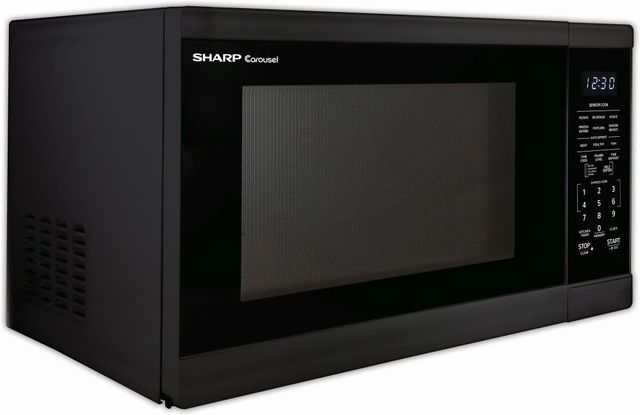 Sharp® Carousel® 1.4 Cu. Ft. Black Countertop Microwave-3