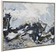 A & B Home Blue/White Cerulean Seas Framed Hand-Painted Wall Art-1